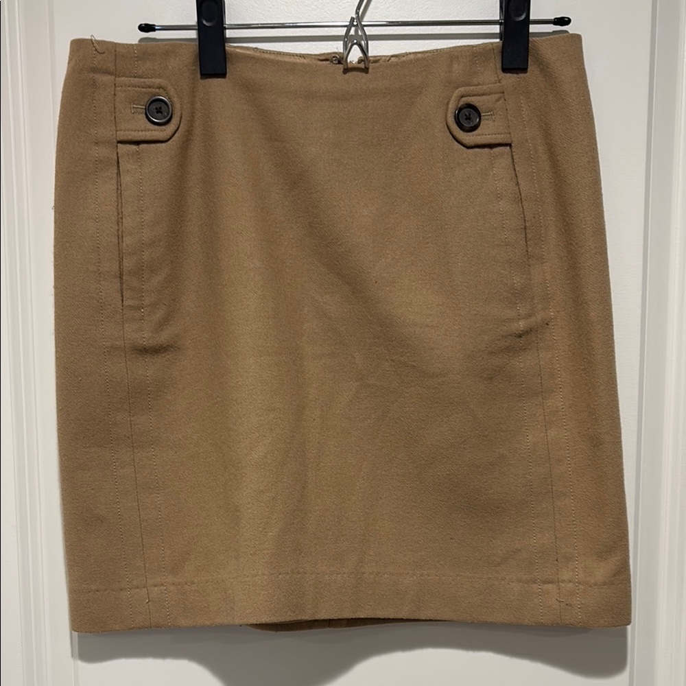 Tan Wool Women's Skirt